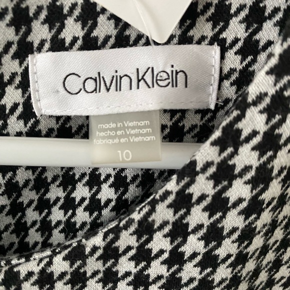 Calvin Klein Monochrome Houndstooth Mini Dress - Picture 3 of 3